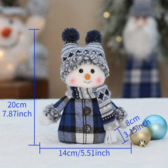 Christmas Fabric Snowman Doll Window Set Ornament Decoration