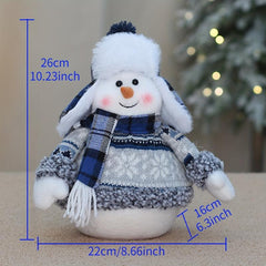 Christmas Fabric Snowman Doll Window Set Ornament Decoration
