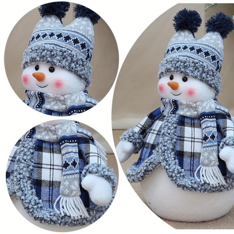 Christmas Fabric Snowman Doll Window Set Ornament Decoration