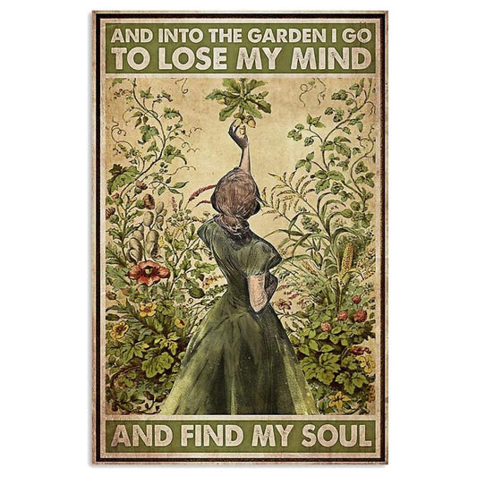 Vintage Metal Tin Sign Hippie Girl And Butterflies Yard Tin Sign Decor