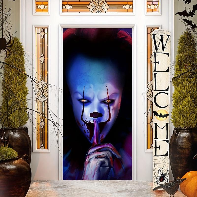 1pc Clown Halloween Banner Decoration Supplies Trick Or Treat