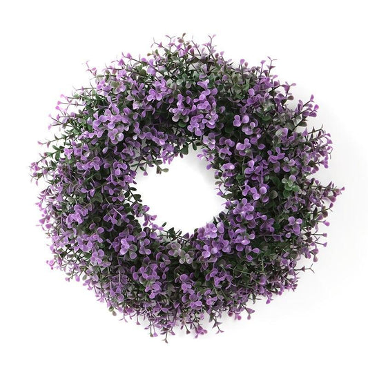 12 2'' Artificial Plum Purple Wreath Front Door Home Decoration
