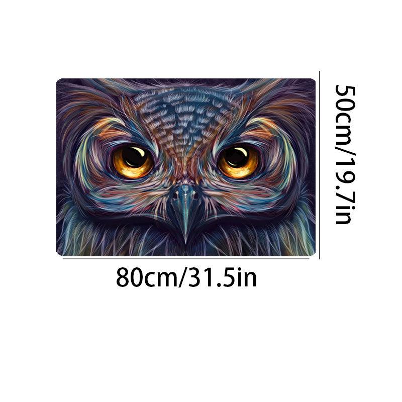 Owl Print Decorative Door Mat - Anti Slip Indoor Floor Rug