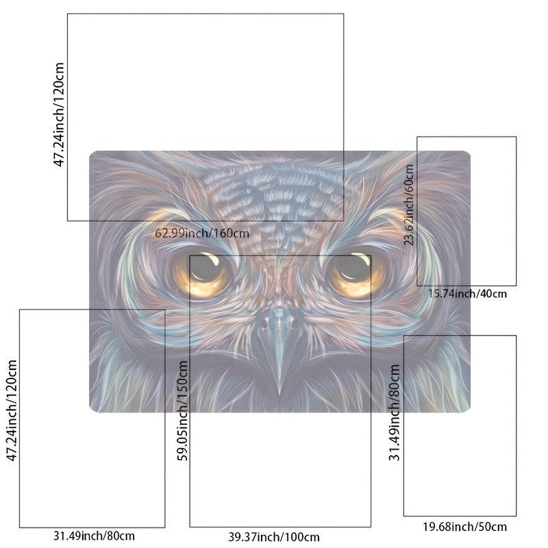 Owl Print Decorative Door Mat - Anti Slip Indoor Floor Rug