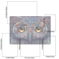 Owl Print Decorative Door Mat - Anti Slip Indoor Floor Rug