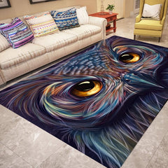 Owl Print Decorative Door Mat - Anti Slip Indoor Floor Rug