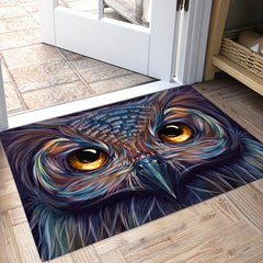 Owl Print Decorative Door Mat - Anti Slip Indoor Floor Rug