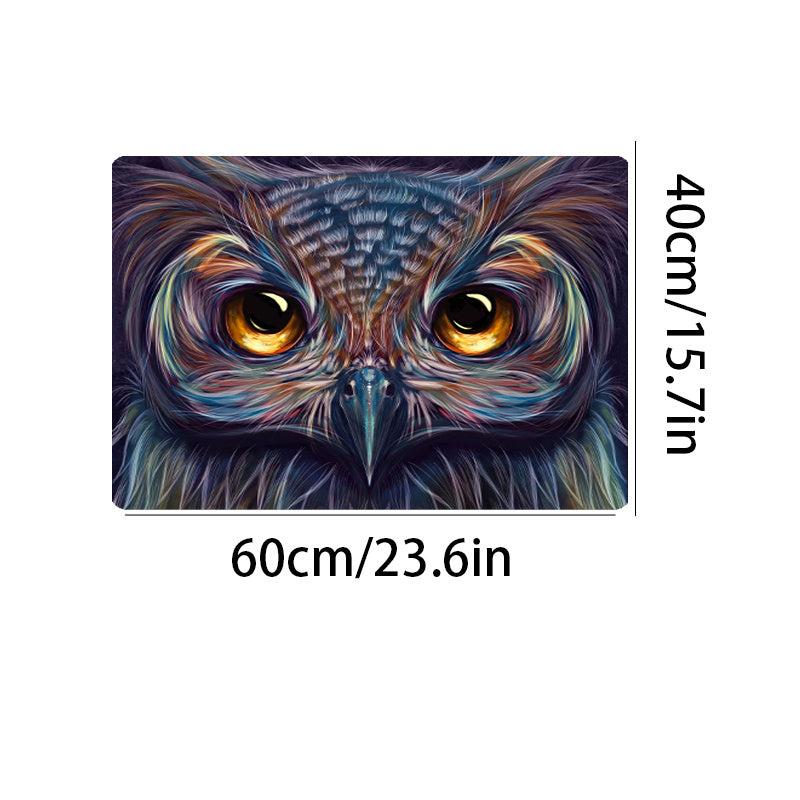 Owl Print Decorative Door Mat - Anti Slip Indoor Floor Rug