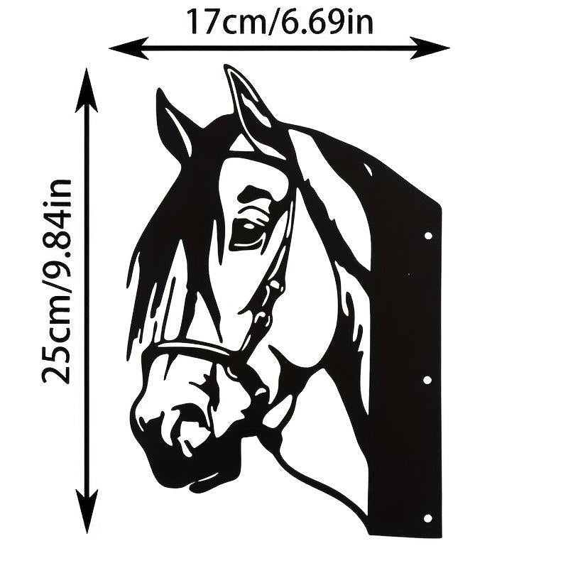 Peeping Horse Wall Decor Outdoor Iron Farm Animal Silhouette