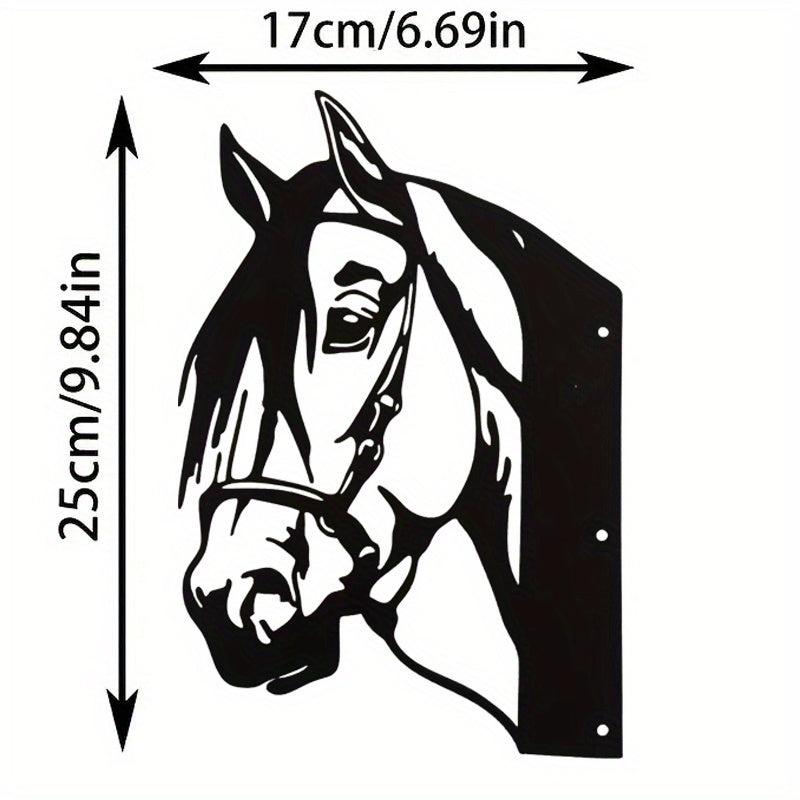 Peeping Horse Wall Decor Outdoor Iron Farm Animal Silhouette