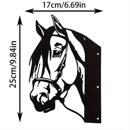 Peeping Horse Wall Decor Outdoor Iron Farm Animal Silhouette