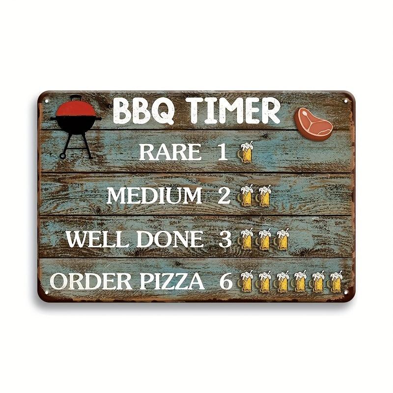 Retro Vintage Quote Metal Tin Sign - BBQ Fun