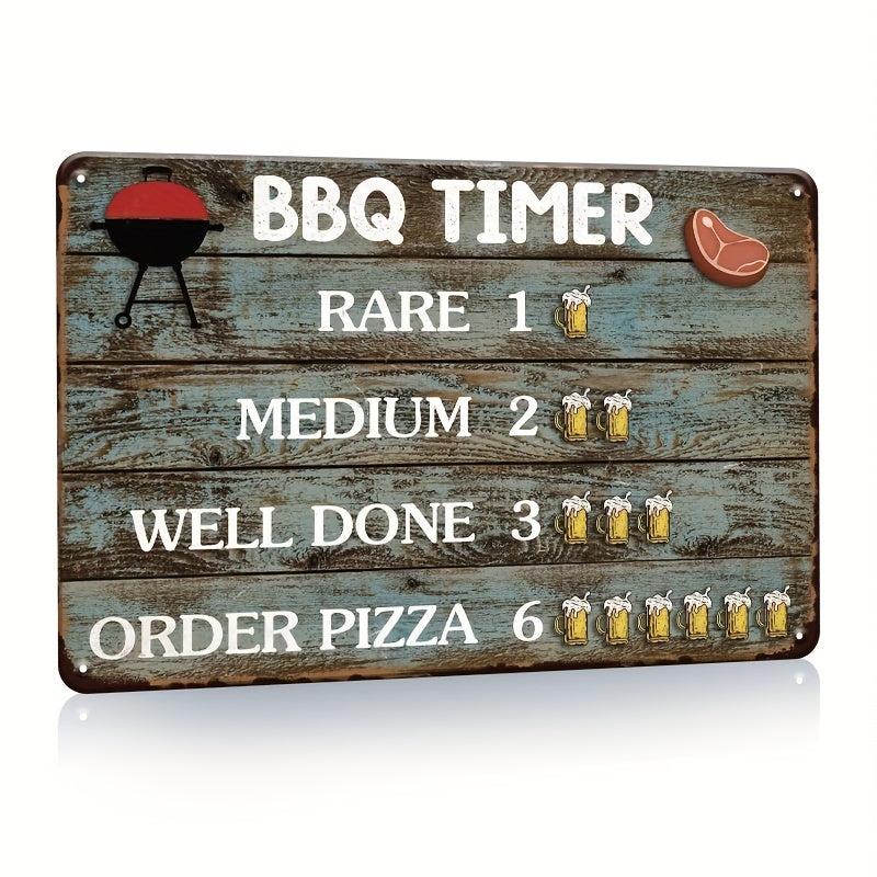 Retro Vintage Quote Metal Tin Sign - BBQ Fun