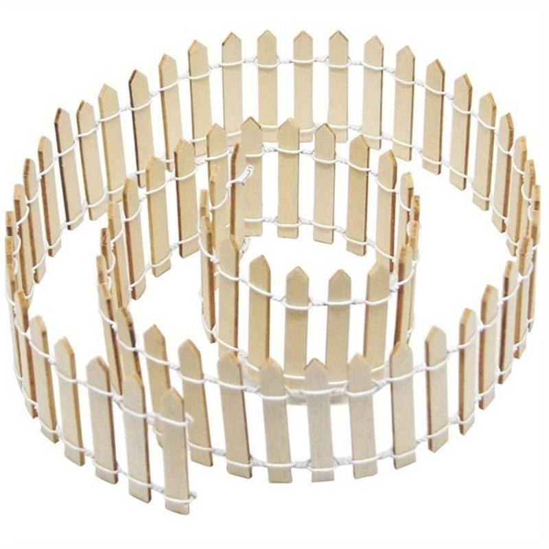 1pc Mini Fairy Tale Garden Fence Wooden Decoration DIY Handicraft Project