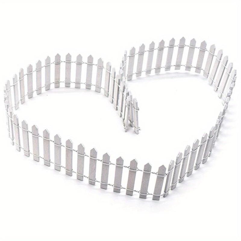 1pc Mini Fairy Tale Garden Fence Wooden Decoration DIY Handicraft Project