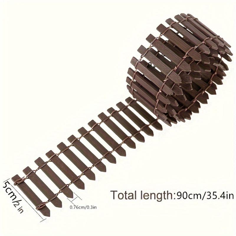 1pc Mini Fairy Tale Garden Fence Wooden Decoration DIY Handicraft Project