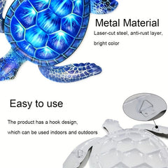 Metal Sea Turtle Wall Decor Hanging Ornament for Home Bedroom Living Room Office