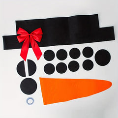 Christmas DIY Stickers Set - Snowman Face Decals for Garage Door