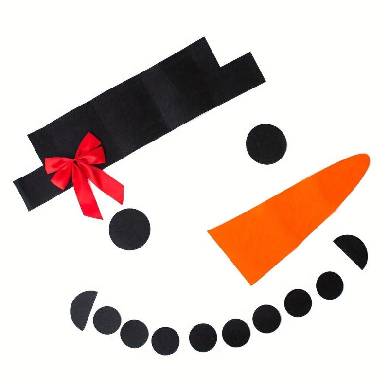 Christmas DIY Stickers Set - Snowman Face Decals for Garage Door