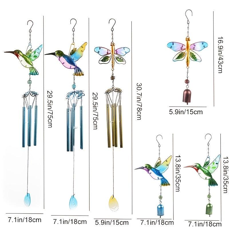 Dragonfly Hummingbird Wind Chimes Outdoor Decoration