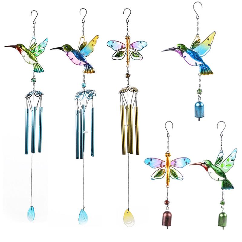 Dragonfly Hummingbird Wind Chimes Outdoor Decoration