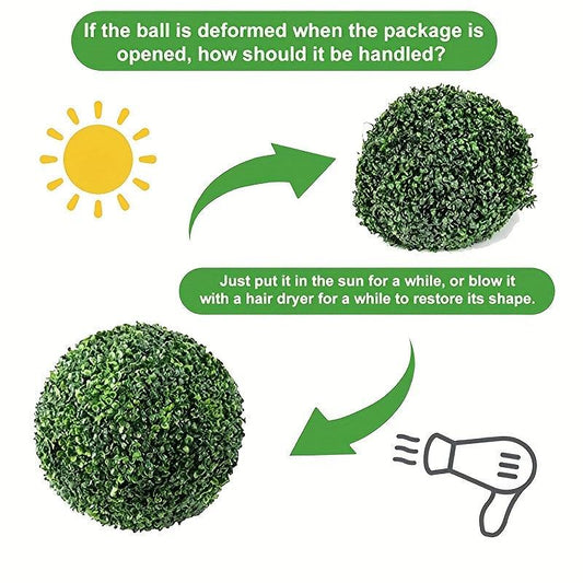 1pc Artificial Boxwood Ball 27 35 Backyard Balcony Garden Decoration