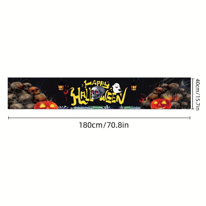 1pc Halloween Decorations Banner Scary Pumpkin Outdoor Flag