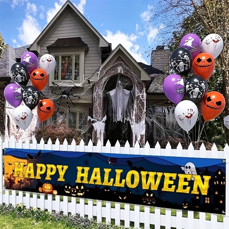 1pc Halloween Decorations Banner Scary Pumpkin Outdoor Flag