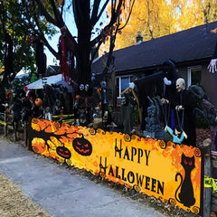 1pc Halloween Decorations Banner Scary Pumpkin Outdoor Flag