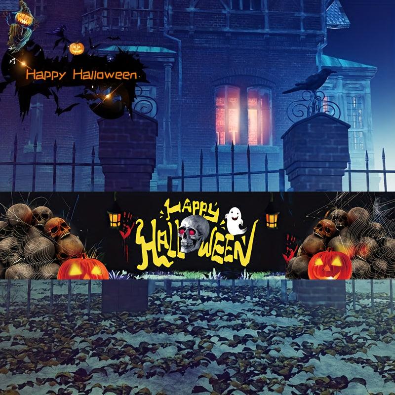 1pc Halloween Decorations Banner Scary Pumpkin Outdoor Flag
