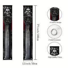 Halloween Gothic Mansion Banners Skull Hanging Banners