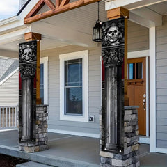 Halloween Gothic Mansion Banners Skull Hanging Banners
