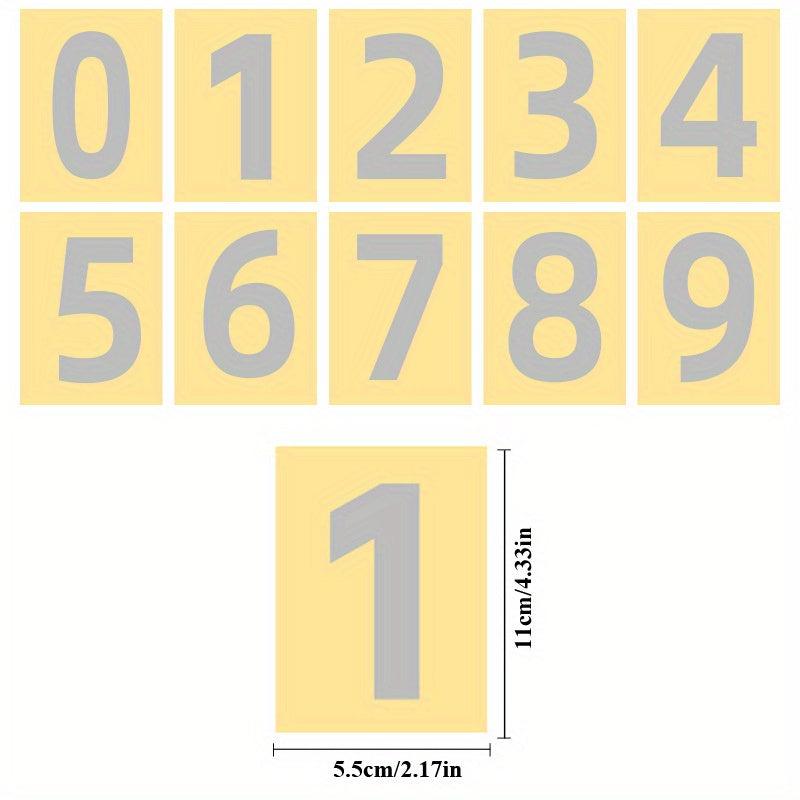 10pcs Reflective Door Number Sticker, Self-adhesive Label, Home Decor