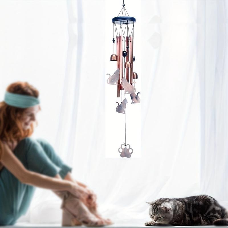 Cat Memorial Wind Chime - Sympathetic Gift for Loss of a Loved One