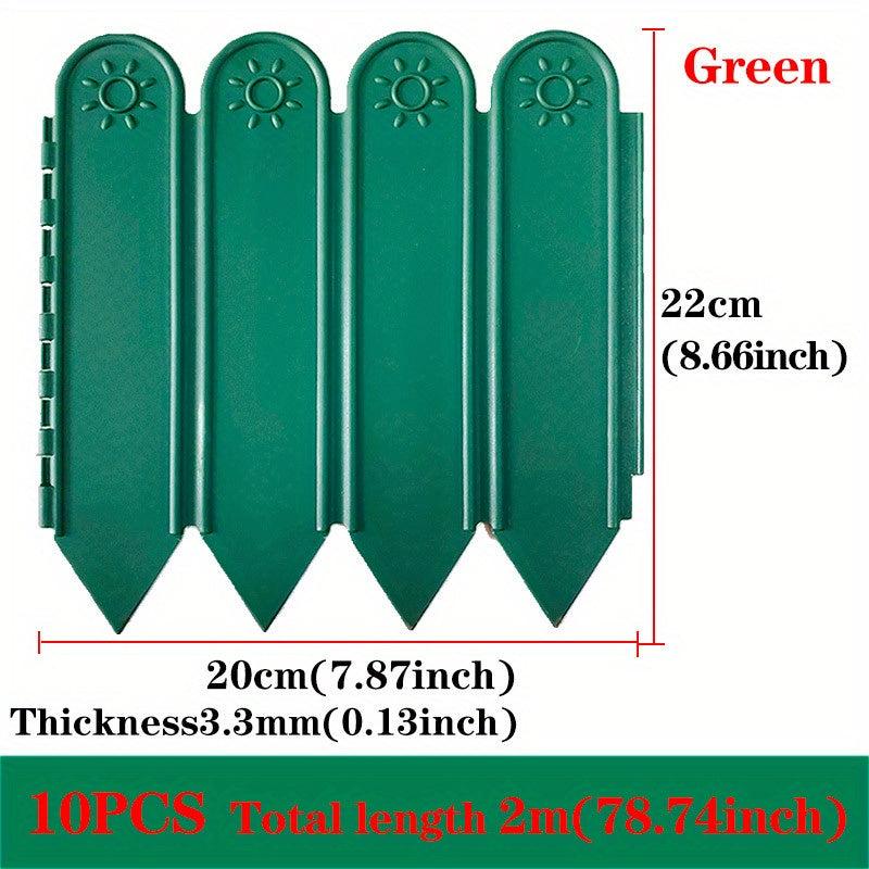 10pcs Plastic Garden Decorative Fences for Yard Flowerbed Fairy Garden