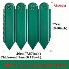 10pcs Plastic Garden Decorative Fences for Yard Flowerbed Fairy Garden