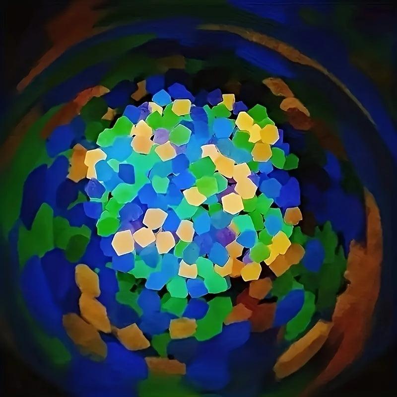 2000pcs Glow In Dark Pebble Stones Path Garden Decor