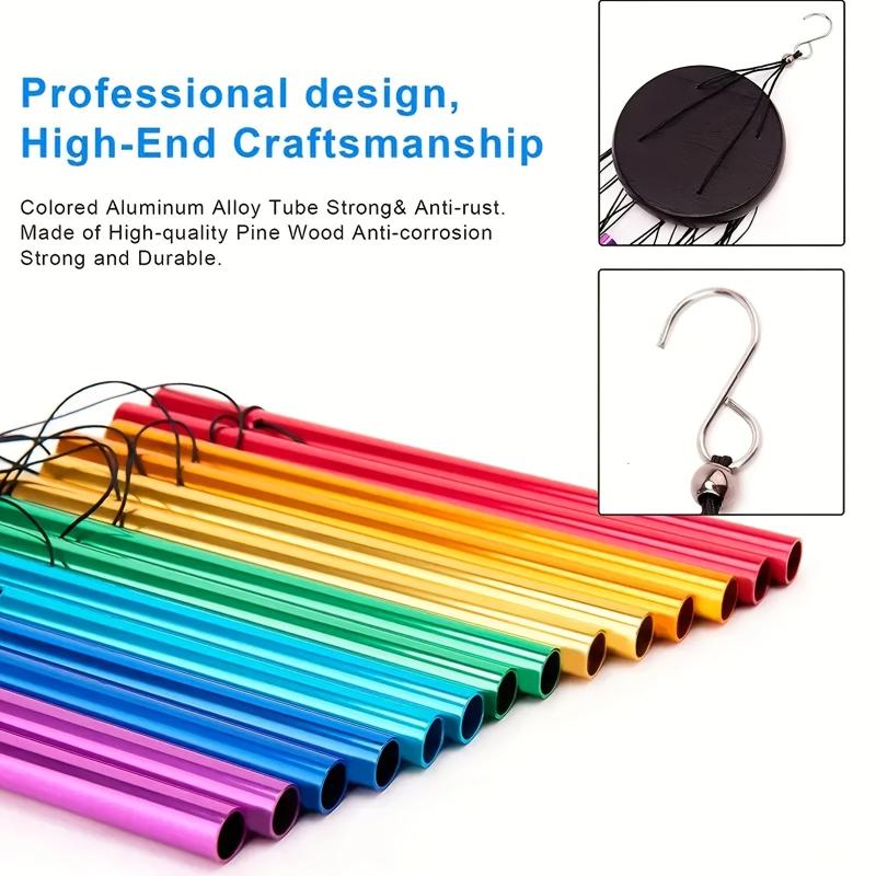 Outdoor Wind Chimes With Hooks And Aluminum Alloy Tubes