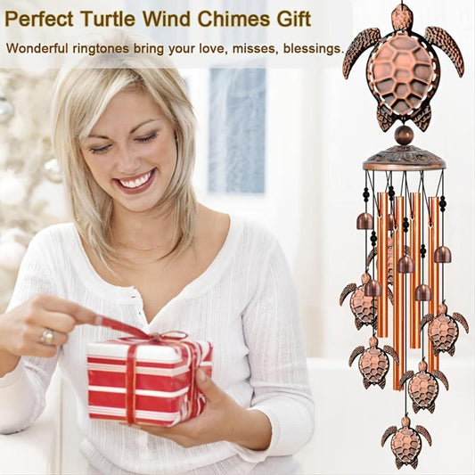 Vintage Metal Turtle Iron Wind Chime Outdoor Decor
