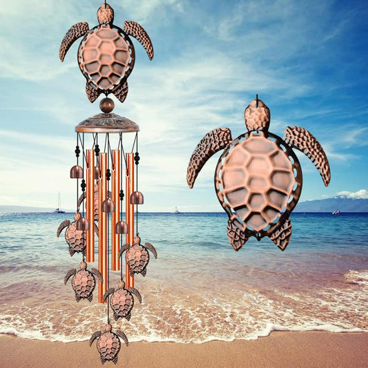 Vintage Metal Turtle Iron Wind Chime Outdoor Decor