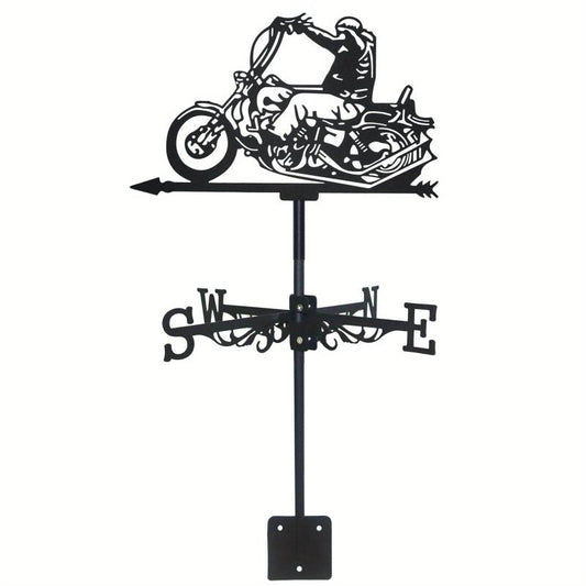 Retro Metal Weathervane Wind Direction Indicator for Yard Roof Patio