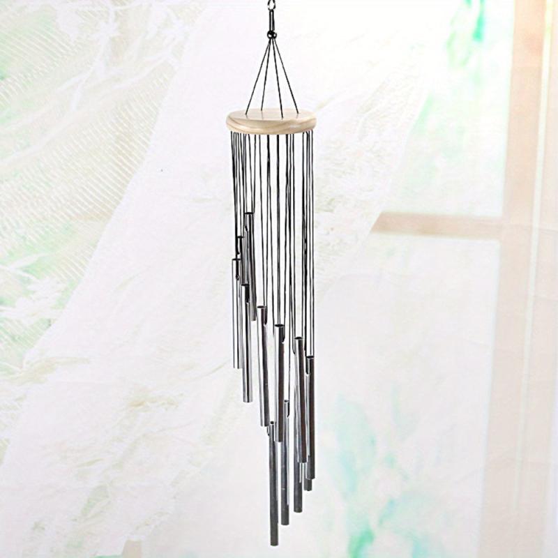 Garden Wind Chimes Memorial Wind Chimes Hanging Outdoor With 12 Aluminum Tubes