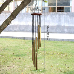 Garden Wind Chimes Memorial Wind Chimes Hanging Outdoor With 12 Aluminum Tubes
