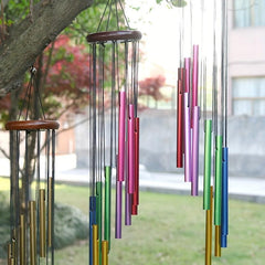 Garden Wind Chimes Memorial Wind Chimes Hanging Outdoor With 12 Aluminum Tubes