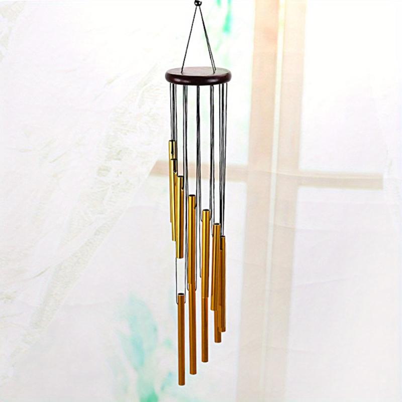 Garden Wind Chimes Memorial Wind Chimes Hanging Outdoor With 12 Aluminum Tubes