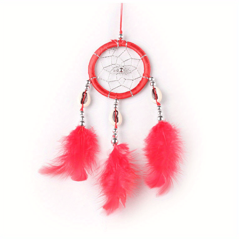 Feather Dream Catcher Shell Wind Chime Wedding Party Car Hanging Wall Decor