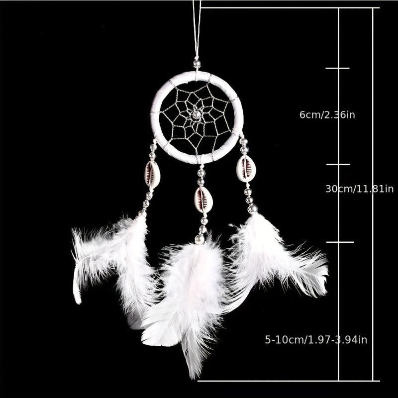 Feather Dream Catcher Shell Wind Chime Wedding Party Car Hanging Wall Decor