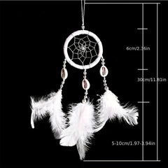 Feather Dream Catcher Shell Wind Chime Wedding Party Car Hanging Wall Decor