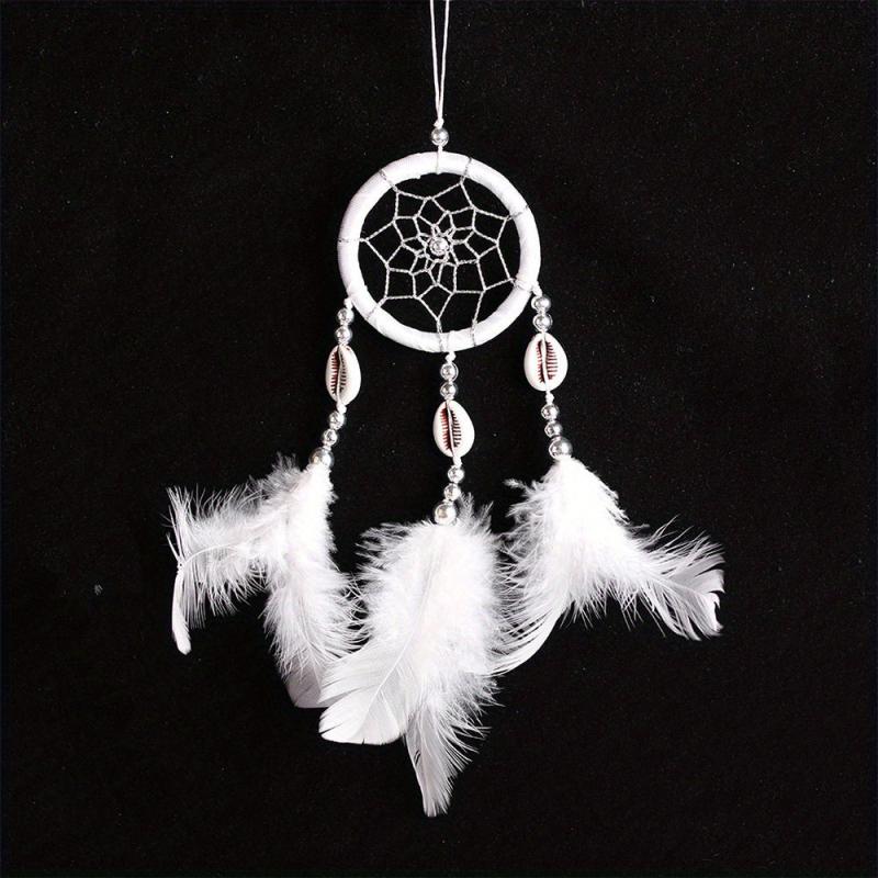 Feather Dream Catcher Shell Wind Chime Wedding Party Car Hanging Wall Decor