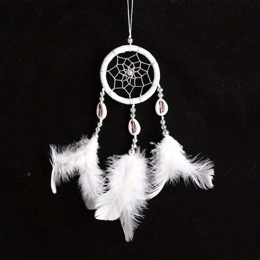 Feather Dream Catcher Shell Wind Chime Wedding Party Car Hanging Wall Decor